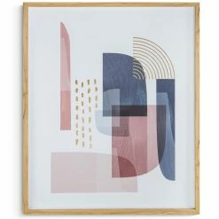 MOES Wall Art "SPIRITED" GLASS FRAMED ABSTRACT PRINT