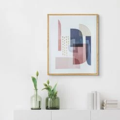 MOES Wall Art "SPIRITED" GLASS FRAMED ABSTRACT PRINT