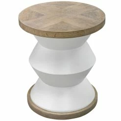 UTTERMOST SPOOL SIDE TABLE