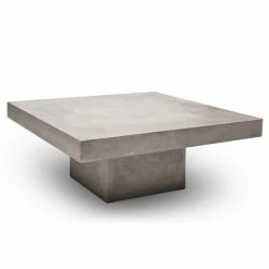 URBIA Living Room CONCRETE SLAB COFFEE TABLE: SQUARE