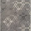 SURYA BISA WASHED PRINT RUG: CHARCOAL