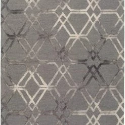 SURYA BISA WASHED PRINT RUG: CHARCOAL