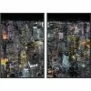 L ART "STARRY CITY I & II" GLASS FRAMED ART