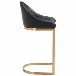 ZUO Furniture STEVIE BAR STOOL: BLACK LEATHERETTE