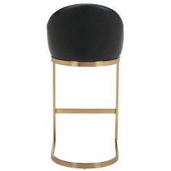 ZUO Furniture STEVIE BAR STOOL: BLACK LEATHERETTE