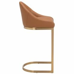 ZUO STEVIE BAR STOOL: TAN LEATHERETTE Furniture