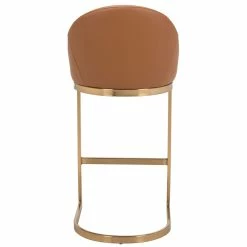 ZUO STEVIE BAR STOOL: TAN LEATHERETTE Furniture