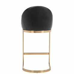 ZUO Furniture STEVIE BAR STOOL: BLACK LEATHERETTE