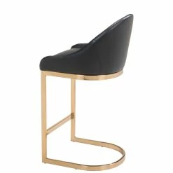ZUO Furniture STEVIE BAR STOOL: BLACK LEATHERETTE