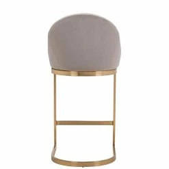 ZUO Furniture STEVIE BAR STOOL: GREY VELVET