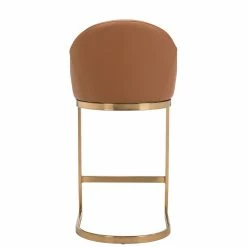ZUO STEVIE BAR STOOL: TAN LEATHERETTE Furniture