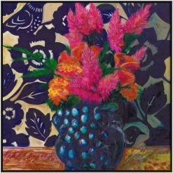 L ART "STILL LIFE WITH WALLFLOWERS" CANVAS ART Wall Art