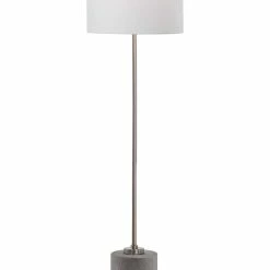 SURYA STONE ROLLER FLOOR LAMP: CEMENT