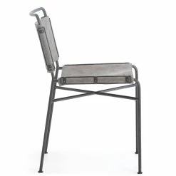 FOUR HANDS Furniture STONEWASH GREY CANVAS SLING DINING CHAIR