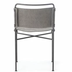 FOUR HANDS Furniture STONEWASH GREY CANVAS SLING DINING CHAIR