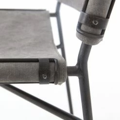 FOUR HANDS Furniture STONEWASH GREY CANVAS SLING DINING CHAIR