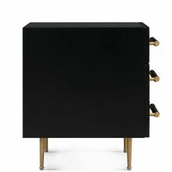 TOV STRIDE BLACK LACQUER NIGHTSTAND