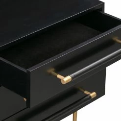 TOV STRIDE BLACK LACQUER NIGHTSTAND