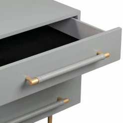 TOV STRIDE GREY LACQUER NIGHTSTAND Furniture