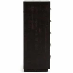 FOUR HANDS SUKI BURNISHED BLACK TALL BOY DRESSER Furniture