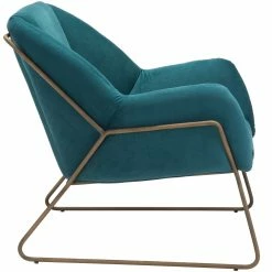 ZUO SUNDAY CHAIR: TEAL VELVET Living Room