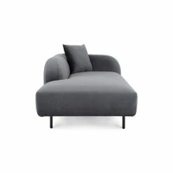 MOES Furniture SWELL VELVET CHAISE: ANTHRACITE