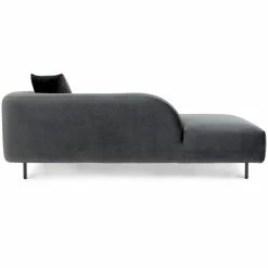 MOES Furniture SWELL VELVET CHAISE: ANTHRACITE