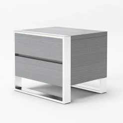 Brand new ๐ VIG SYLVAN GREY NIGHTSTAND ๐ 5 VIG SYLVAN GREY NIGHTSTAND