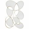 UTTERMOST SYMPHONY GOLD METAL + WHITE GLASS WALL ART Wall Sculptures + Decor