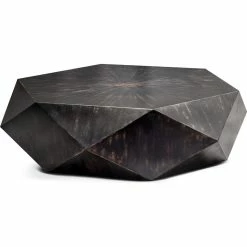 UTTERMOST Living Room TAMBORA COFFEE TABLE: WORN BLACK