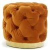 VIG Furniture TANGERINE BUTTON TUFTED VELVET OTTOMAN