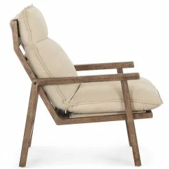 FOUR HANDS Furniture TAOS NUBUCK SAND LEATHER LOUNGE CHAIR