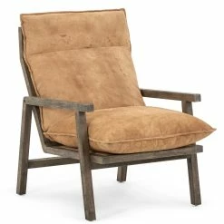 FOUR HANDS Furniture TAOS WHISTLER CHAMOIS SUEDE LOUNGE CHAIR