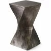 UTTERMOST TARNISHED SILVER TWIST ACCENT TABLE Furniture