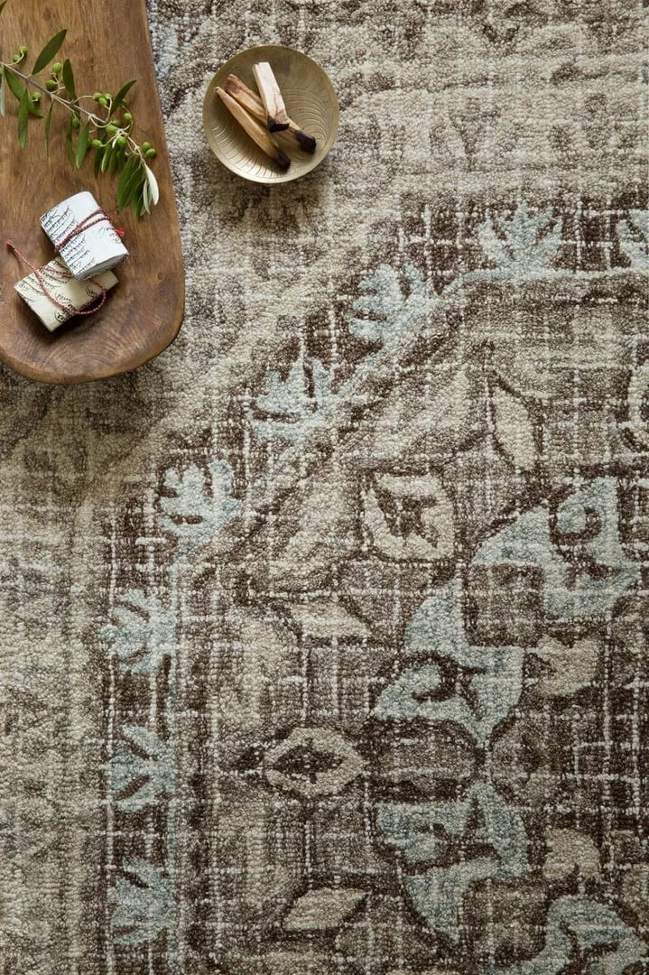 New 🤩 LOLOI TATUM WOOL RUG: AQUA, STONE 🔥 4 LOLOI TATUM WOOL RUG: AQUA, STONE