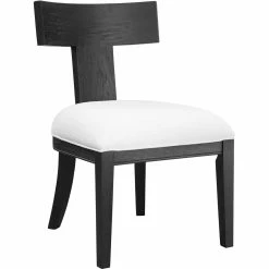 UTTERMOST TAYLOR RUBBED BLACK KLISMOS DINING CHAIR Furniture