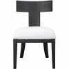 UTTERMOST TAYLOR RUBBED BLACK KLISMOS DINING CHAIR Furniture