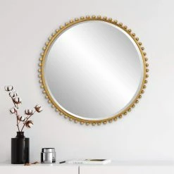 UTTERMOST TAZA ROUND MIRROR: GOLD Mirrors