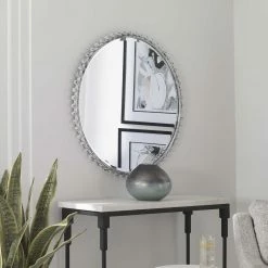 UTTERMOST Mirrors TAZA ROUND MIRROR: VINTAGE WHITE