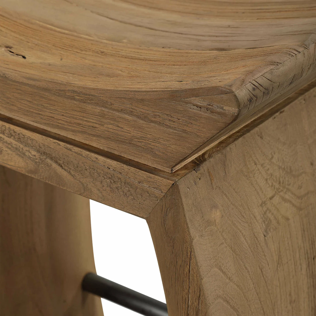 New π UTTERMOST TEMPLE RECYCLED WOOD COUNTER STOOL Furniture π 4 UTTERMOST TEMPLE RECYCLED WOOD COUNTER STOOL Furniture