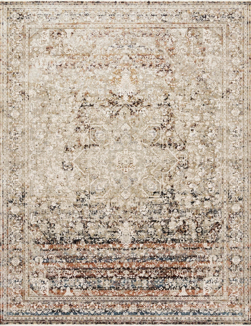 Outlet ✔️ LOLOI THEIA 05 RUG: TAUPE / BRICK 💯 1 LOLOI THEIA 05 RUG: TAUPE / BRICK