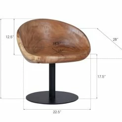 PHILLIPS COLLECTION Furniture CHAMCHA WOOD SWIVEL CHAIR