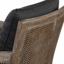 UTTERMOST Furniture THE GROVE CANE CHAIR: CHARCOAL