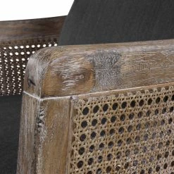 UTTERMOST Furniture THE GROVE CANE CHAIR: CHARCOAL