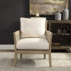 UTTERMOST THE GROVE CANE CHAIR: NATURAL
