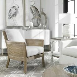 UTTERMOST THE GROVE CANE CHAIR: NATURAL