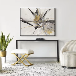 L ART "THE SPACE BETWEEN" GOLD EMBELLISHED CANVAS ART Wall Art