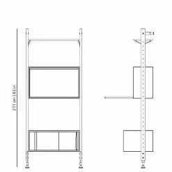 Promo π NUEVO Living Room THEO WALL UNIT WITH BAR π 11 NUEVO Living Room THEO WALL UNIT WITH BAR
