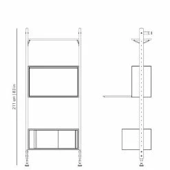 NUEVO THEO WALL UNIT WITH DRAWER Living Room