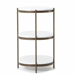FOUR HANDS THREE TIER OVAL END TABLE
